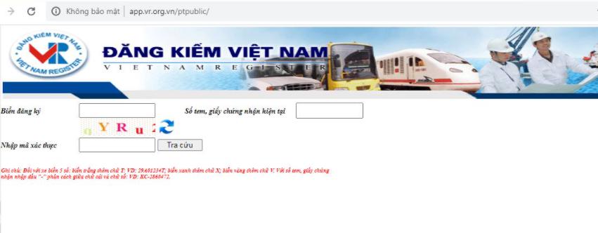 Qua mạng - Đăng kiểm Việt Nam