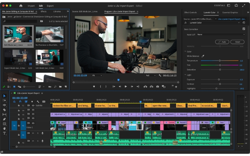 phần mềm chỉnh sửa video Adobe Premiere Pro